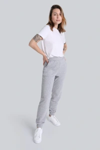 Spodnie - Spodnie miss relaxed melange grey