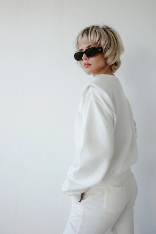 Bluza leisure wear z poduszkami ecru