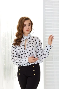 Butik-fashion - Satynowa koszula biaa dolci