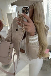 Charlottefashion.pl - Kurtka pikowana bejsbolwka beowa w382