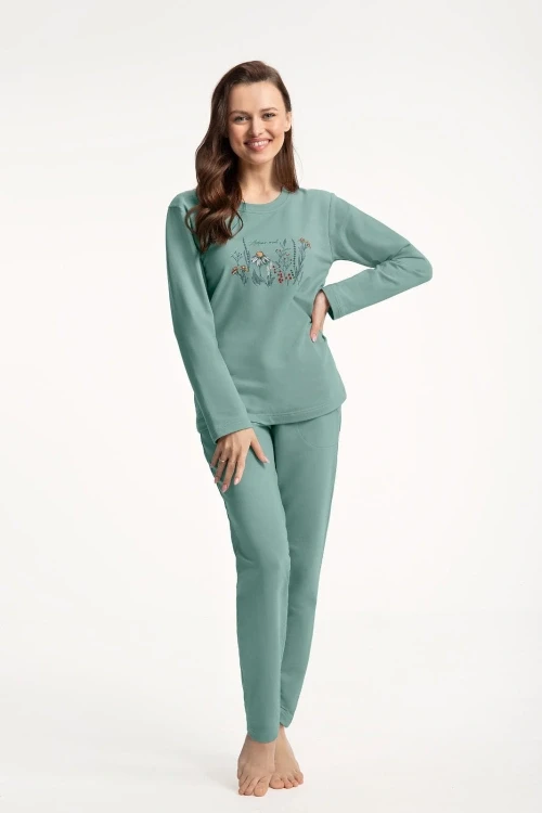 Dres luna 312 dł/r m-2xl damski miętowy