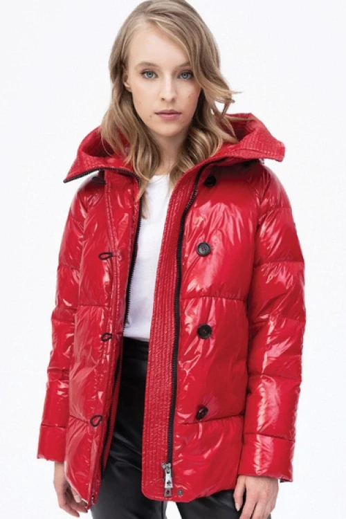 Czerwona kurtka puchowa derr valley red tiffi