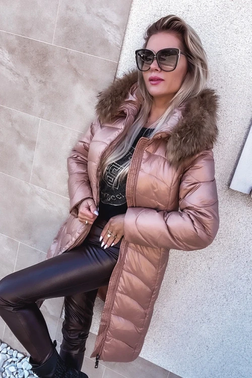 Zimowy płaszcz gold pearl
