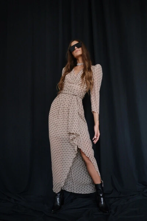 Sukienka marika beige print