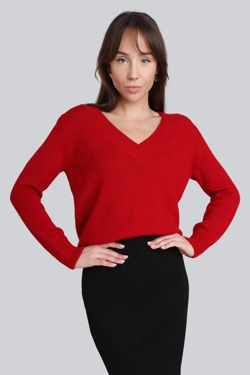 Sweter miss timeless red