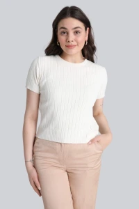 Ansin.pl - T-shirt miss refined off white