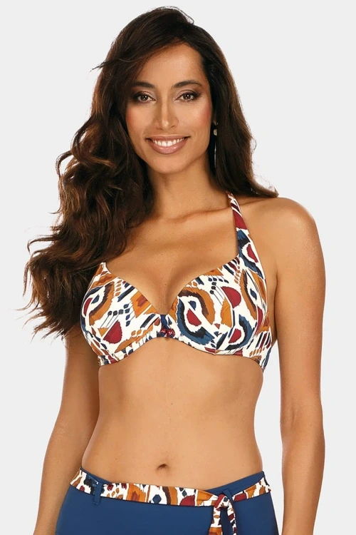 Góra od bikini wiązana na szyi navy etno fg11/863