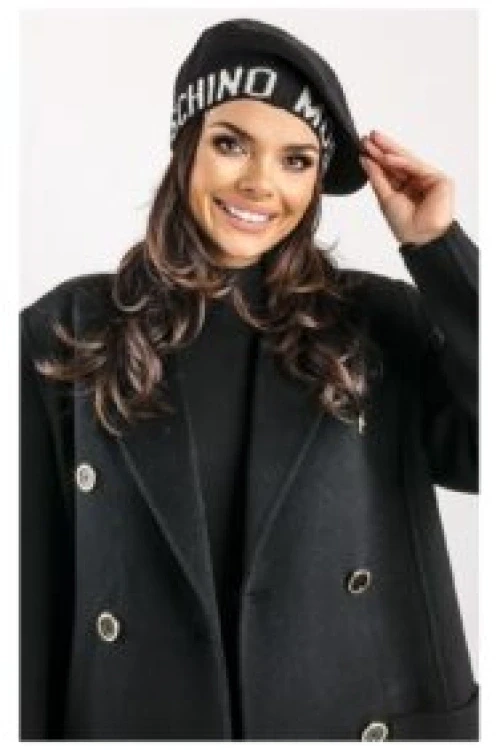 Beret moschino logowany czarny