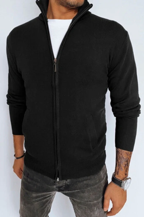 Sweter męski rozpinany czarny dstreet wx2150