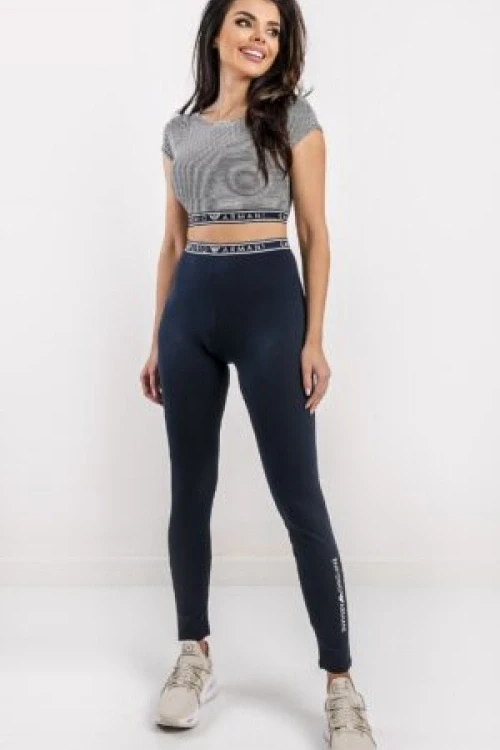 Legginsy emporio armani logowane granatowe