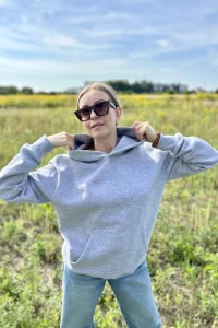 Nowości - Bluza z kapturem grey hoodie