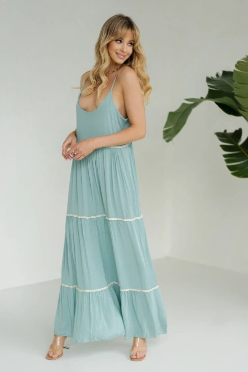 Gina - sukienka maxi z dekoltem na plecach