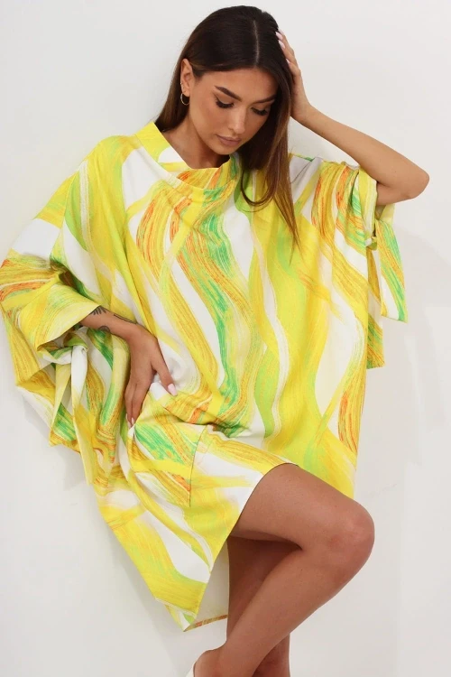 Sukienka model dpmco23 yellow/white - miss city official
