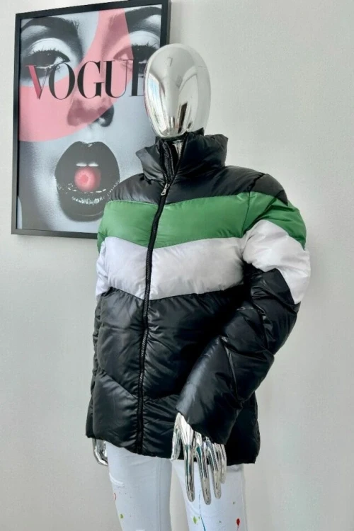 Pauzza / kurtka jesienna stripes green