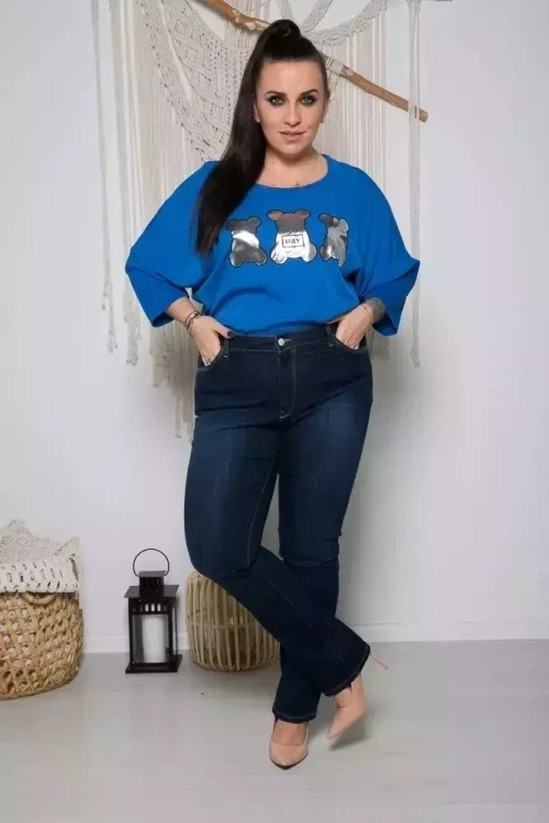 Spodnie jeansowe dario plus size