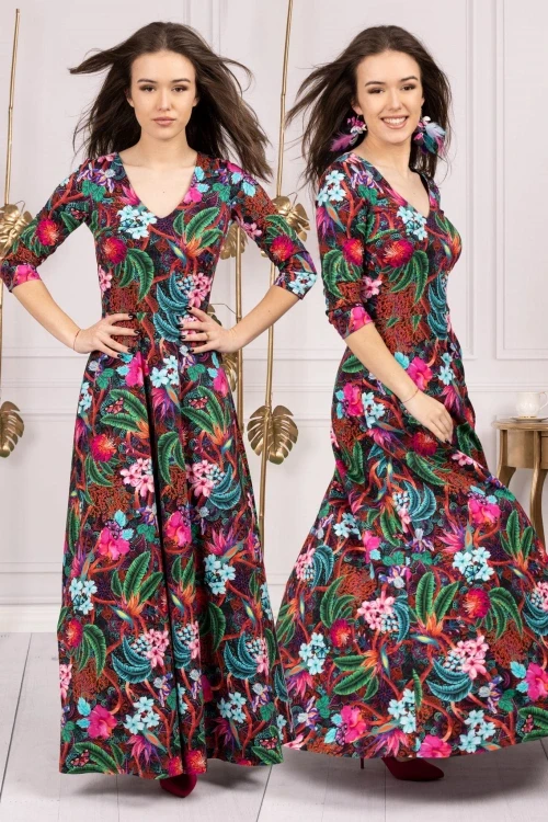 Sukienka duga "sakura" multi