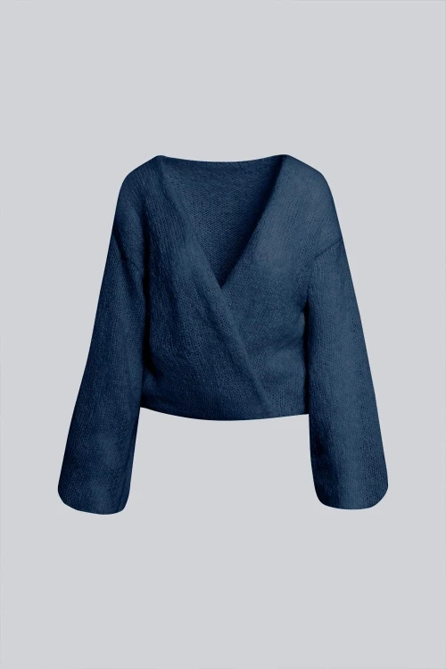 Sweter miss stylish vintage blue