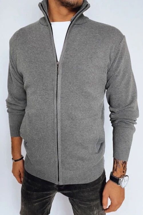 Sweter męski rozpinany ciemnoszary dstreet wx2151